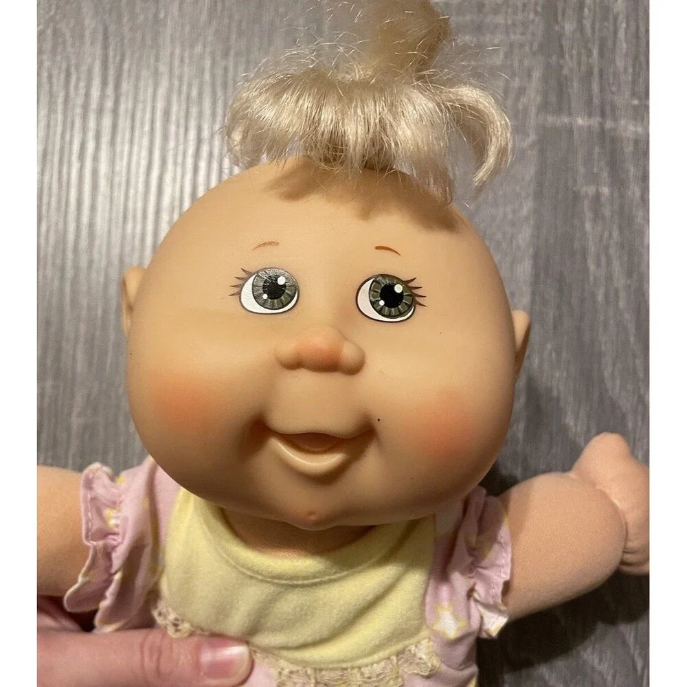Cabbage Patch Kid Doll 11” Play Along Blonde Hair Diaper & Moon & Star Outfit